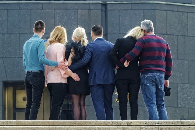 Funeral A griving family